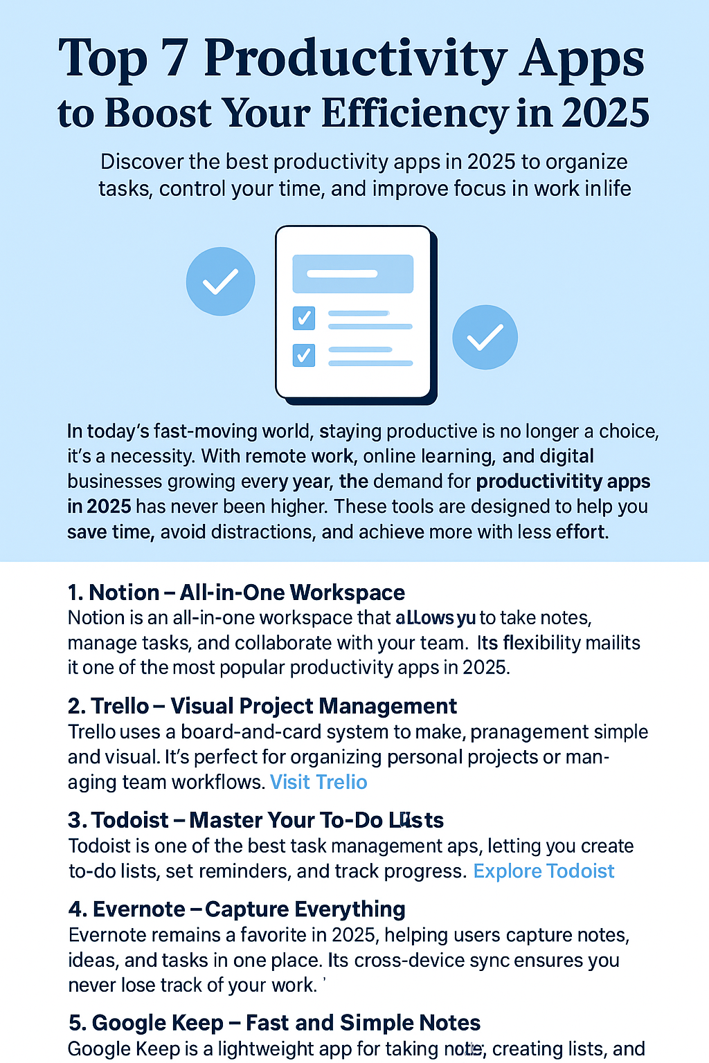 Top Productivity Apps 2025