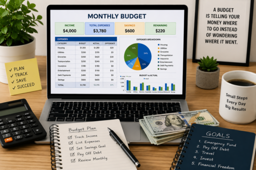 monthly budget template for beginners