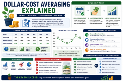 Dollar-Cost Averaging Explained infographic guide