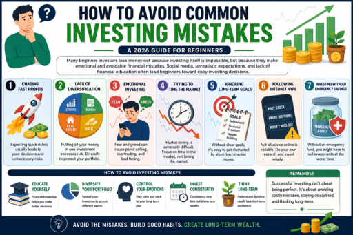 How to Avoid Common Investing Mistakes infographic guide