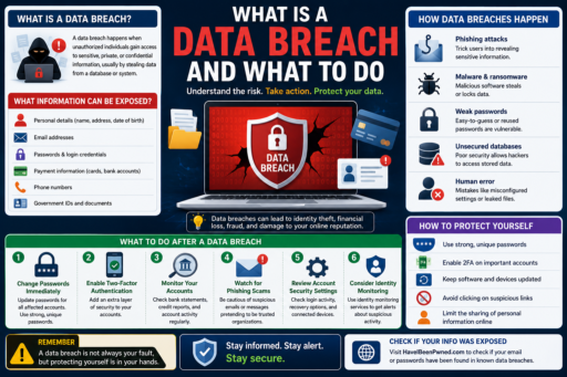What Is a Data Breach and What to Do infographic guide