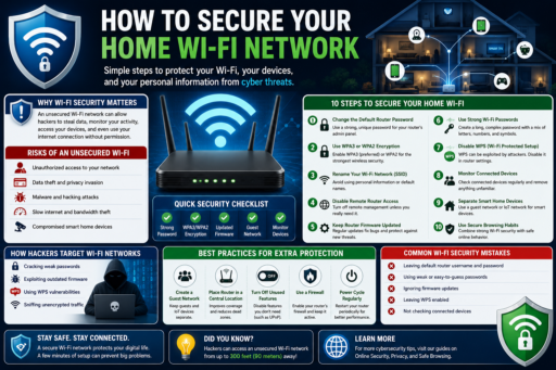 Secure Your Home Wi-Fi Network infographic guide