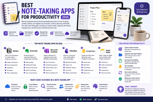 Best Note-Taking Apps for Productivity infographic guide