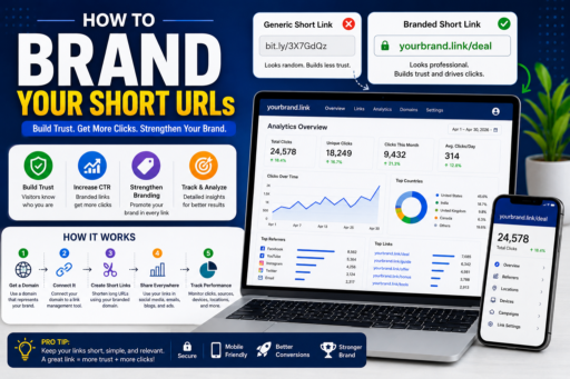 How to Brand Your Short URLs using branded links custom domains and marketing analytics