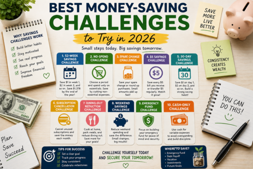 Best Money-Saving Challenges featuring savings goals budgeting habits and financial planning strategies