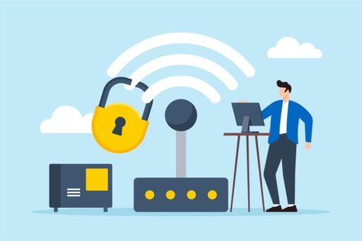 safe wifi network illustration