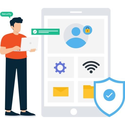 secure social media accounts illustration
