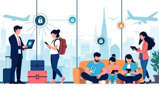 airport wifi security illustration
