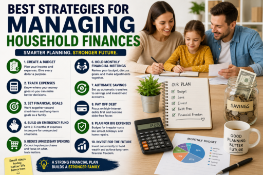 Strategies for Managing Household Finances using budgeting savings planning and family financial management