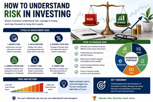 Understand Risk in Investing featuring diversification risk management portfolio planning and long term investing concepts