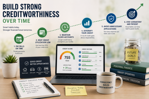Build Strong Creditworthiness through responsible credit management and healthy financial habits