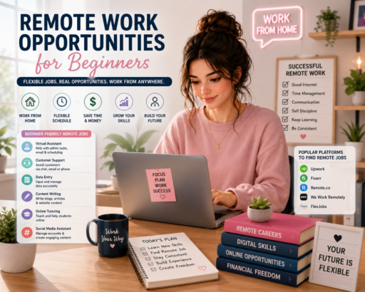 Remote Work Opportunities for Beginners working online from home