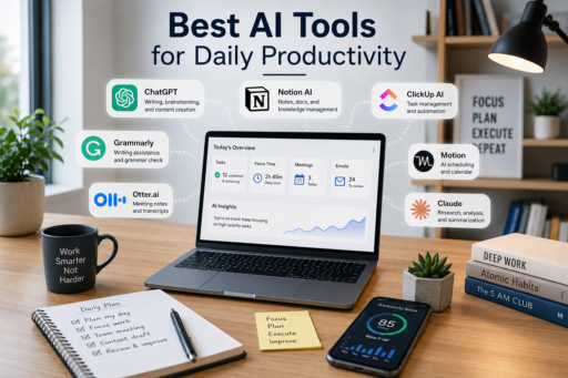 Best AI Tools for Daily Productivity with AI assistants, task automation, smart scheduling, and digital workflow tools