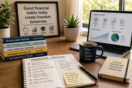 Best Financial Lessons Everyone Should Learn Early with budgeting, saving, investing, and long-term financial planning