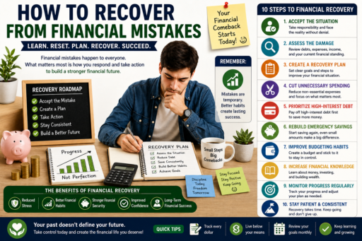 Recover From Financial Mistakes using budgeting debt reduction savings rebuilding and financial recovery strategies