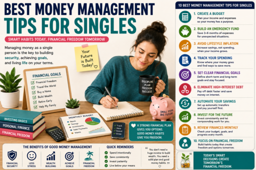 Money Management Tips for Singles using budgeting saving investing and financial planning strategies
