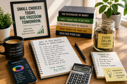 How to Stop Wasting Money on Small Expenses with budgeting, expense tracking, savings goals, and smart spending habits